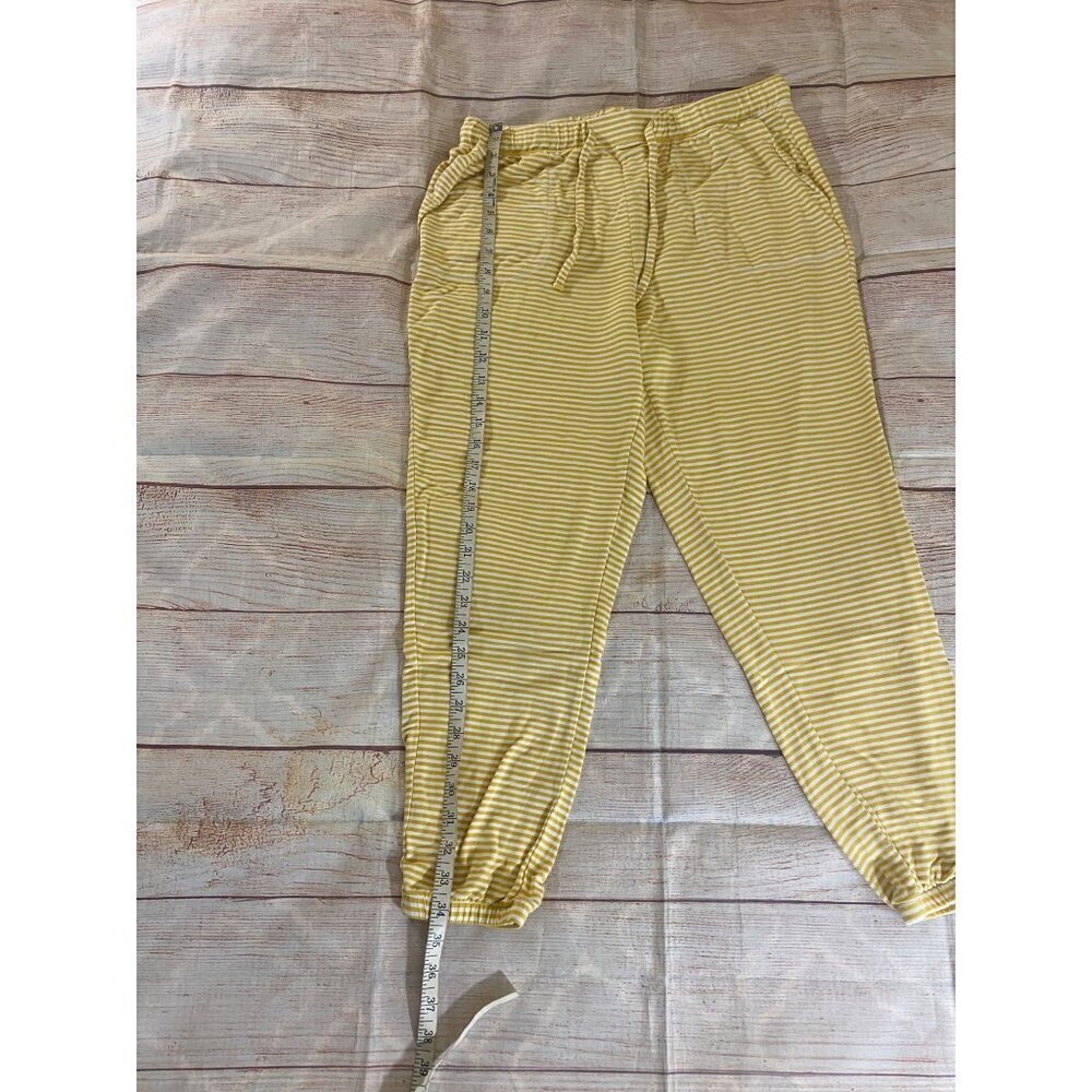 Loft Sleep Yellow And White Stripe Casual Sleep Leisure Pajama Bottoms - Medium - Picture 3 of 12